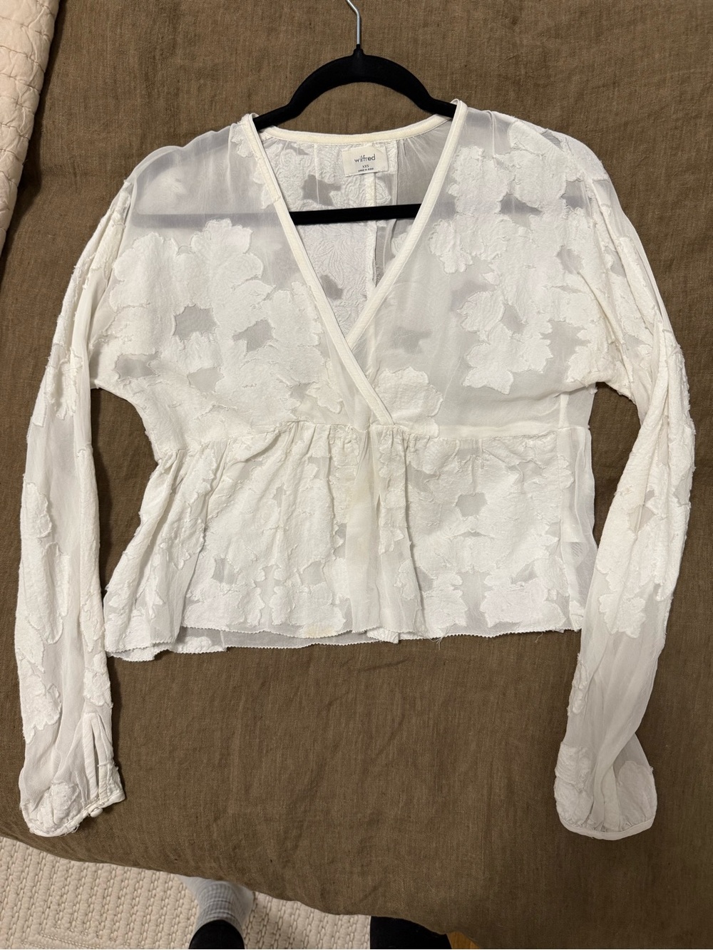 Wilfred Ivory Floral Textured Top
